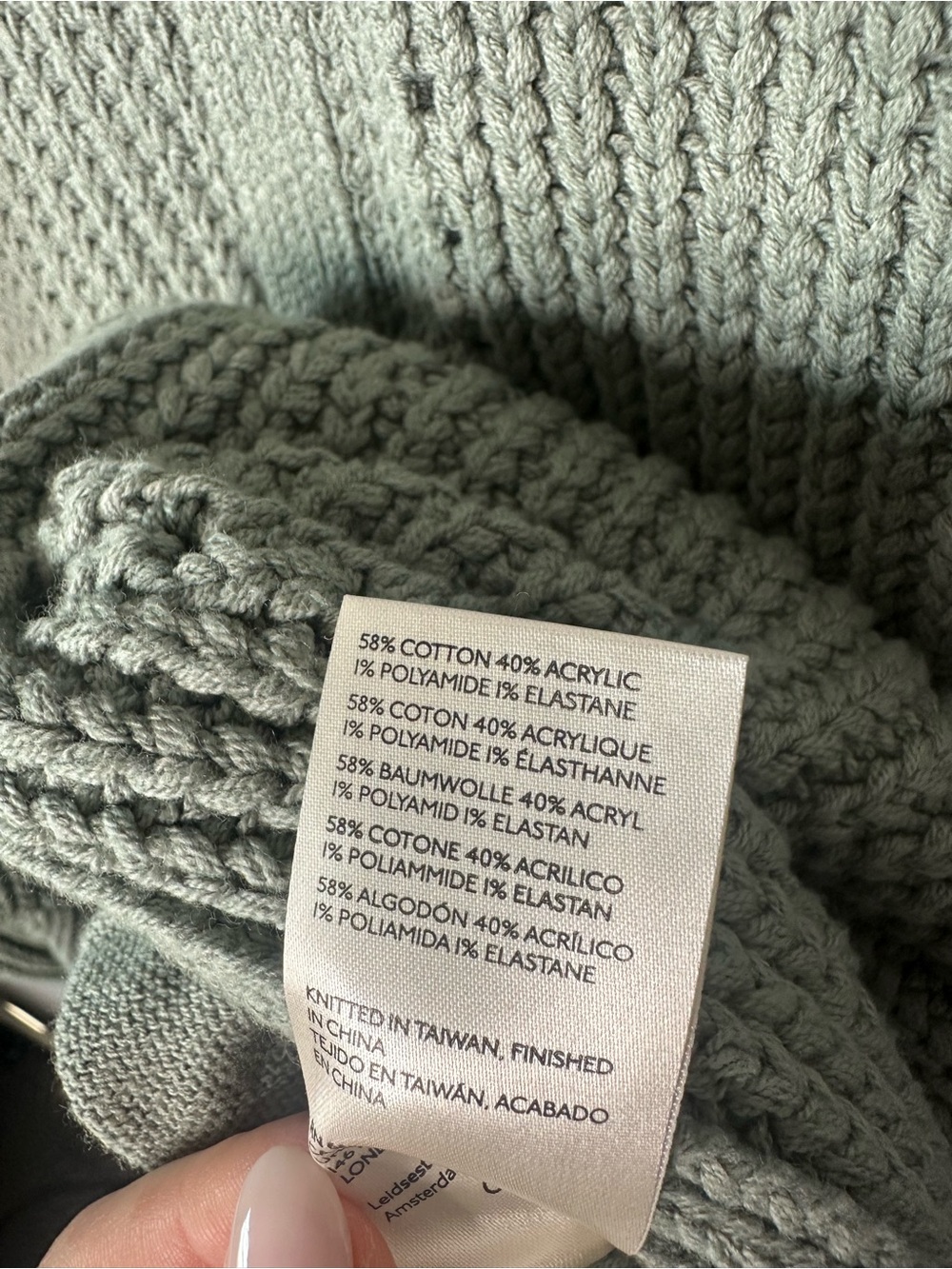 Free People Nightingale Cardi in Muted Sage Green - Picture 6 of 8
